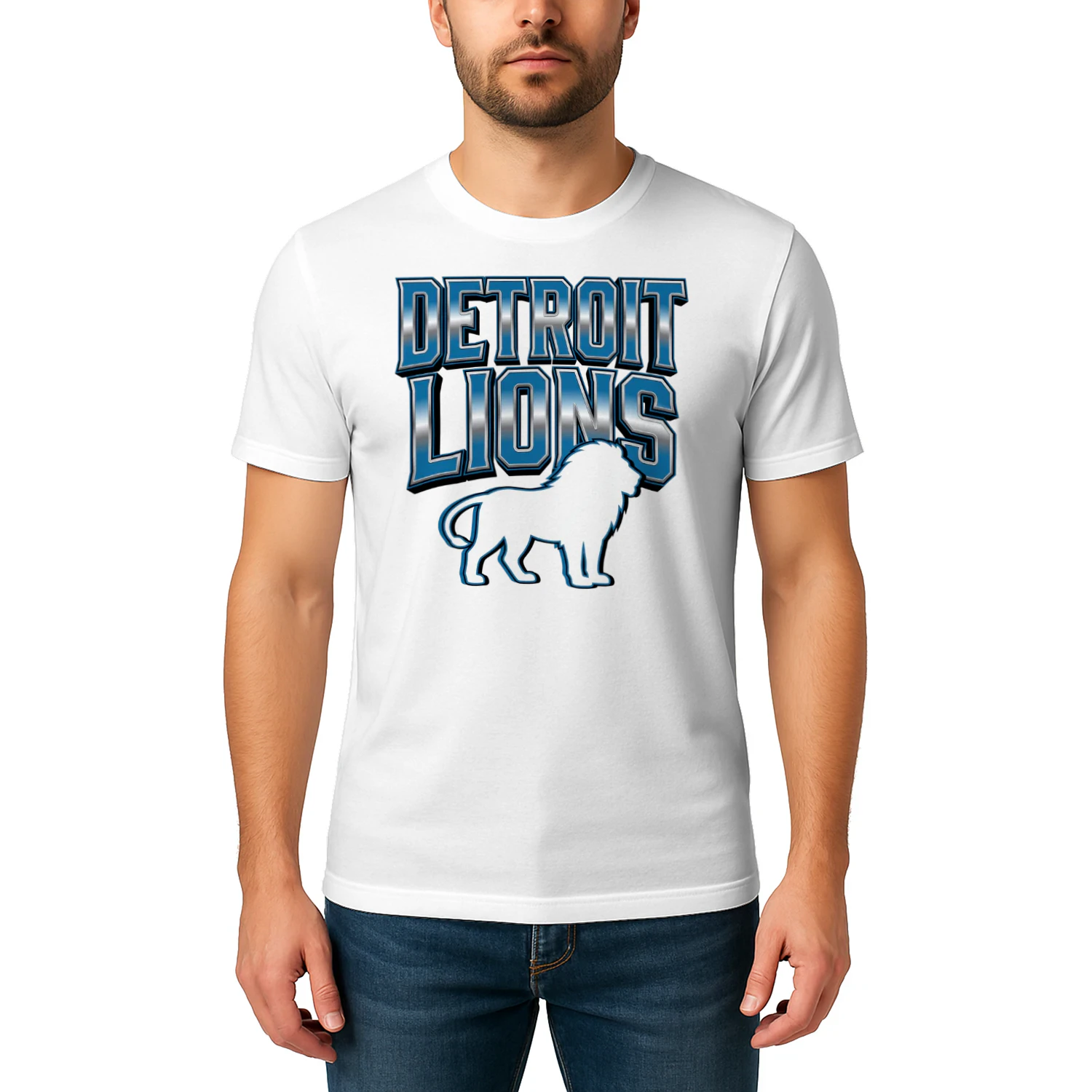 Detroit Football Fan T-Shirt Honolulu Blue Game Day Graphic Tee 🏈 Show Your City Pride