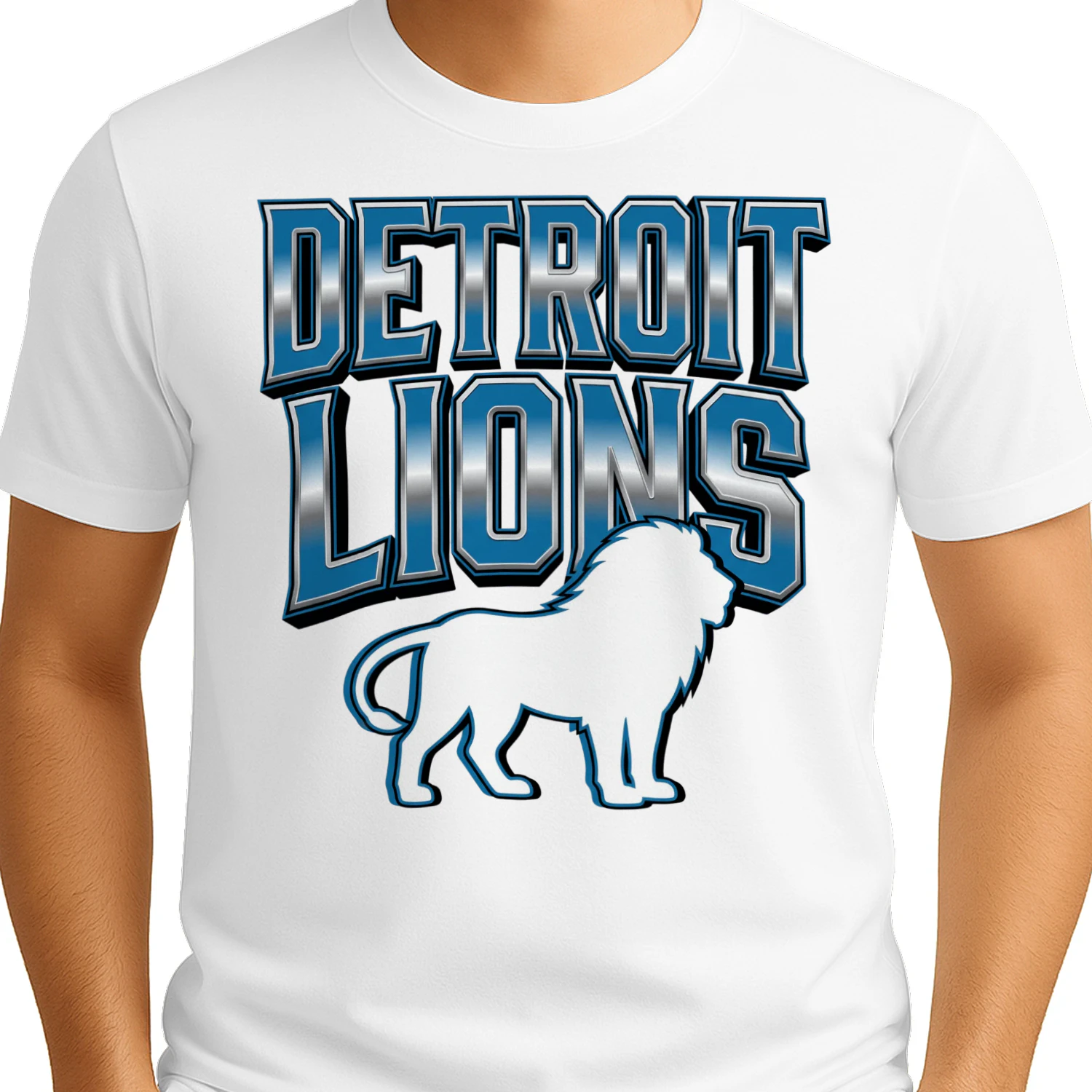 Detroit Football Fan T-Shirt Honolulu Blue Game Day Graphic Tee 🏈 Show Your City Pride