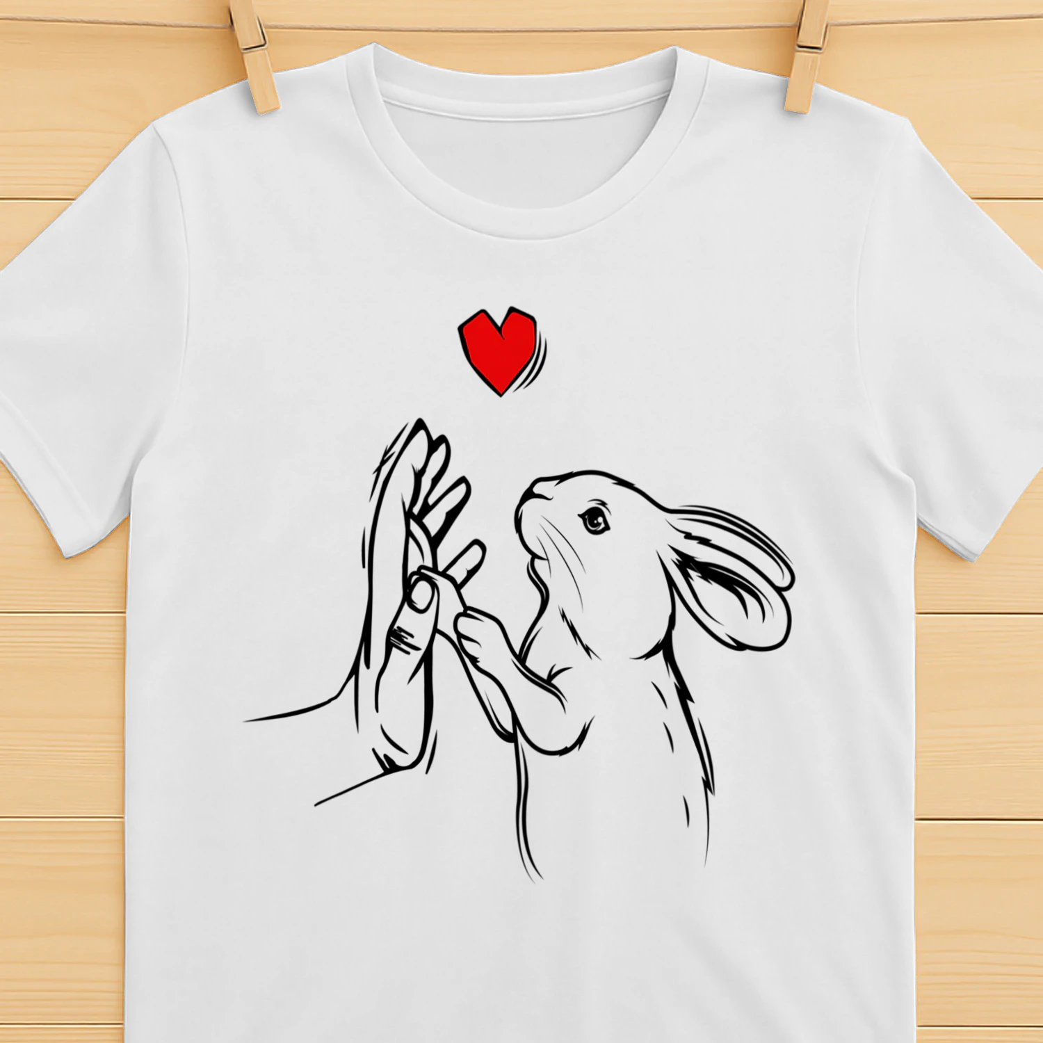 cute bunny hand