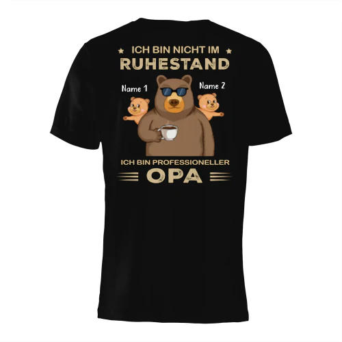 T-Shirt für einen Opa mit zwei Enkelkindern
