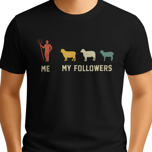 Me and my followers sheep retro 