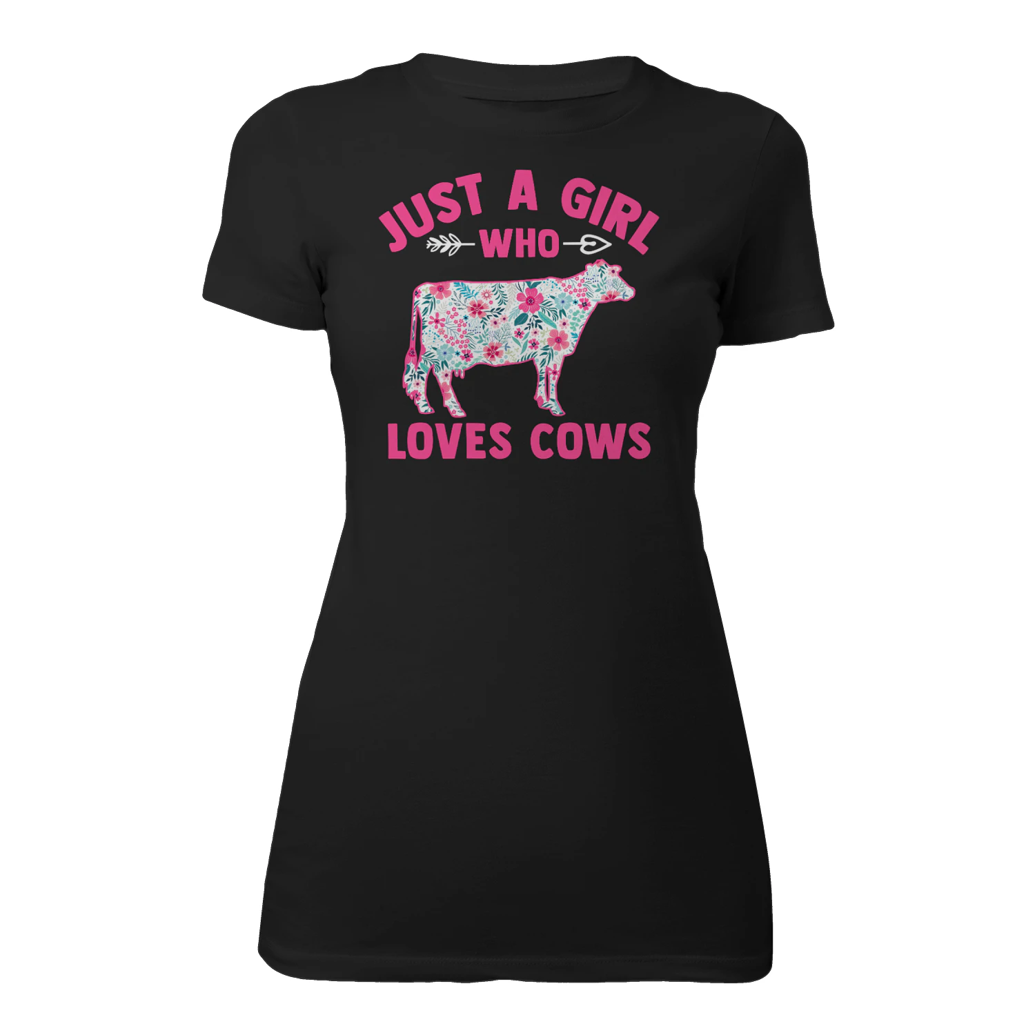 just a girl who loves cows t-shirt 