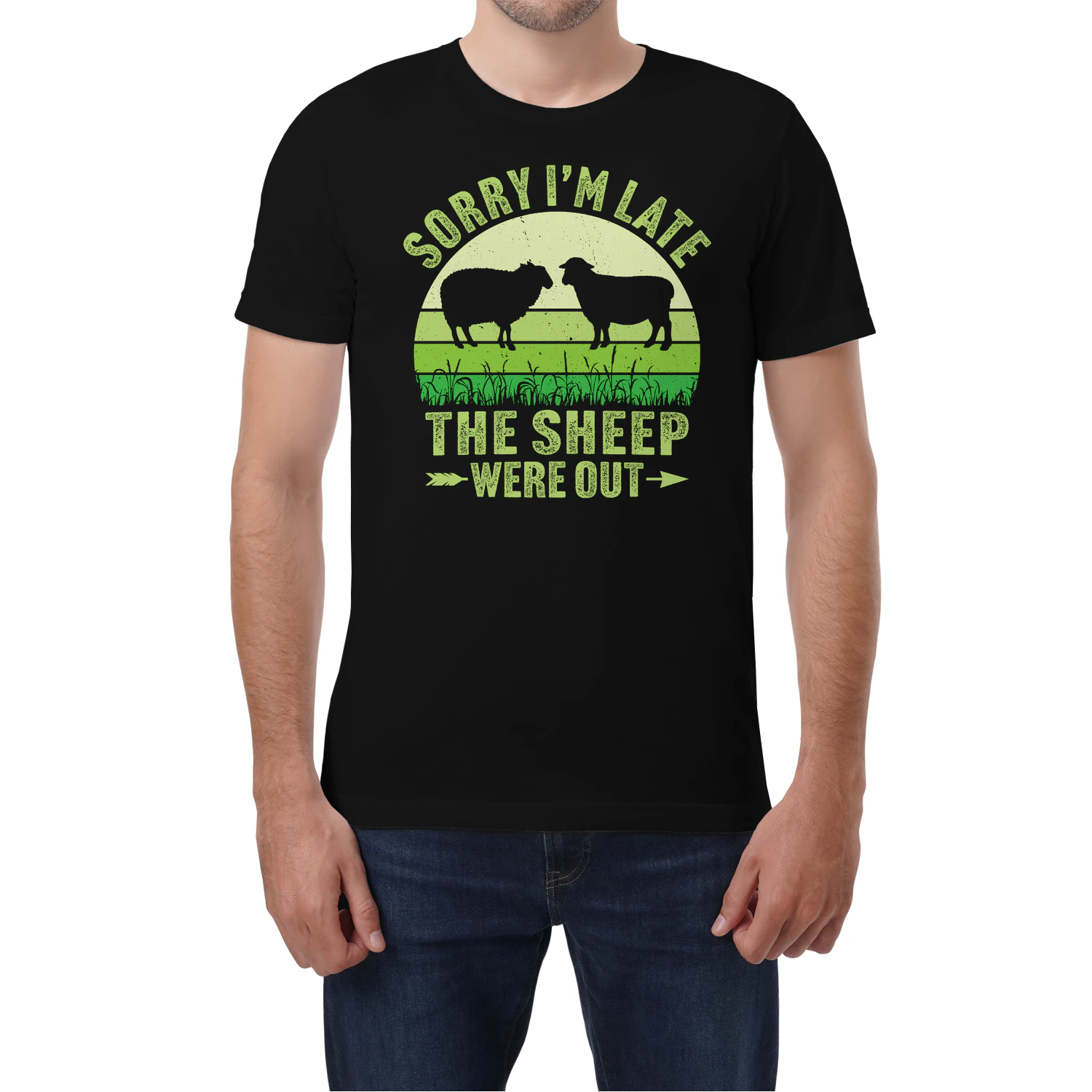 sorry i'm late the sheep were out 
