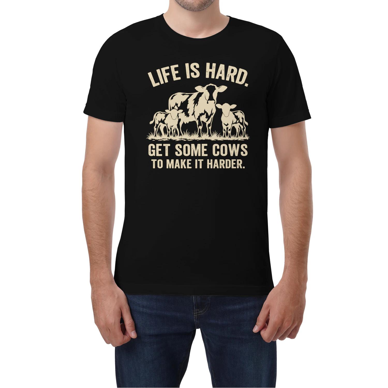 Life Is Hard Get Some Cows To Make It Harder psd
