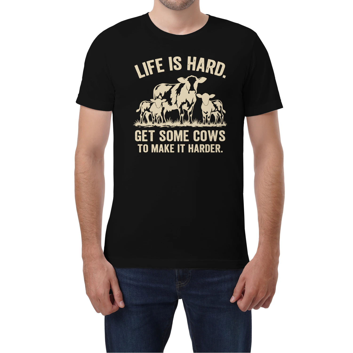 Life Is Hard Get Some Cows To Make It Harder psd