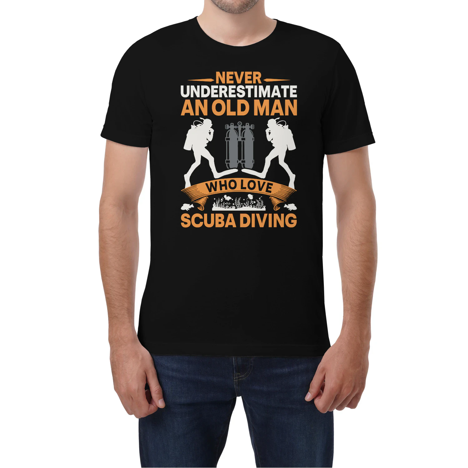 never underestimate an old man who loves scuba diving 26 V2