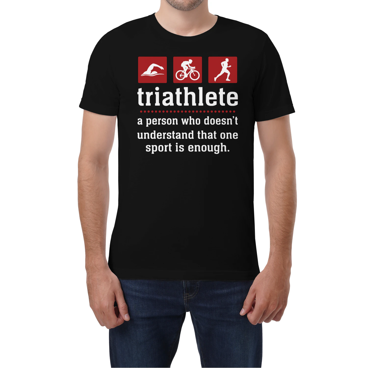 triathlete a person who doesn't understand that one sport is hard enough
