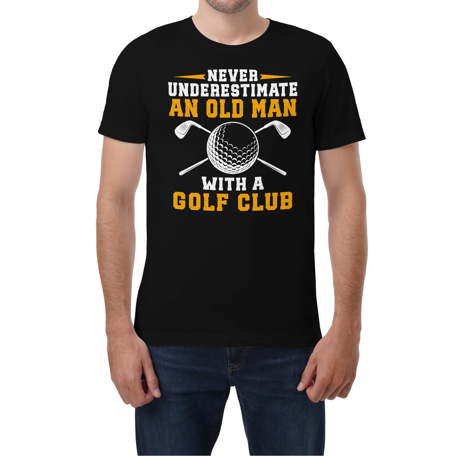 never underestimate an old man with a golf club