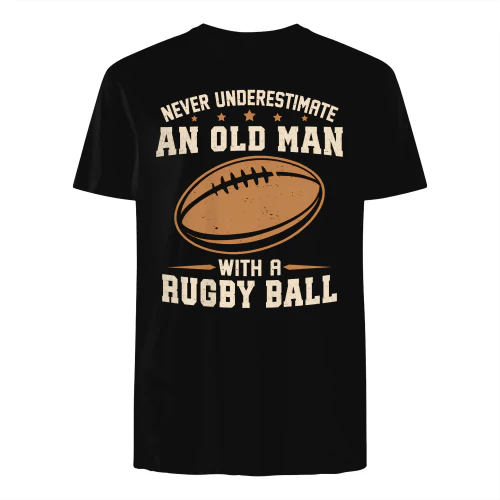 never underestimate an old man with a RUGBY BALL 