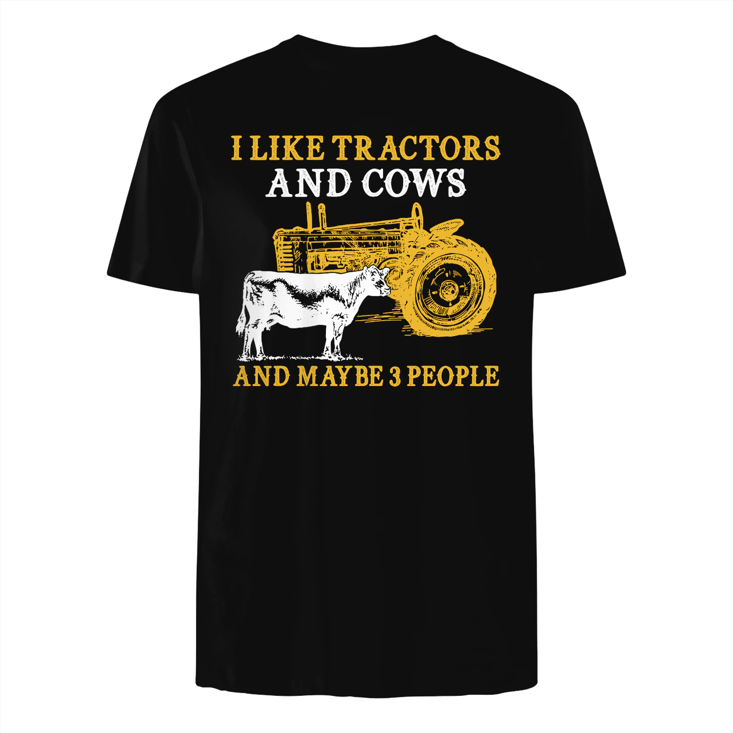 i like tractor and cows and maybe 3 people 