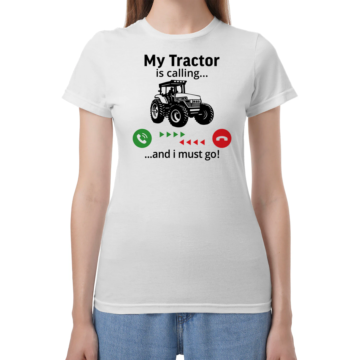 My tractor is calling and i must Go t-shirt farmer 