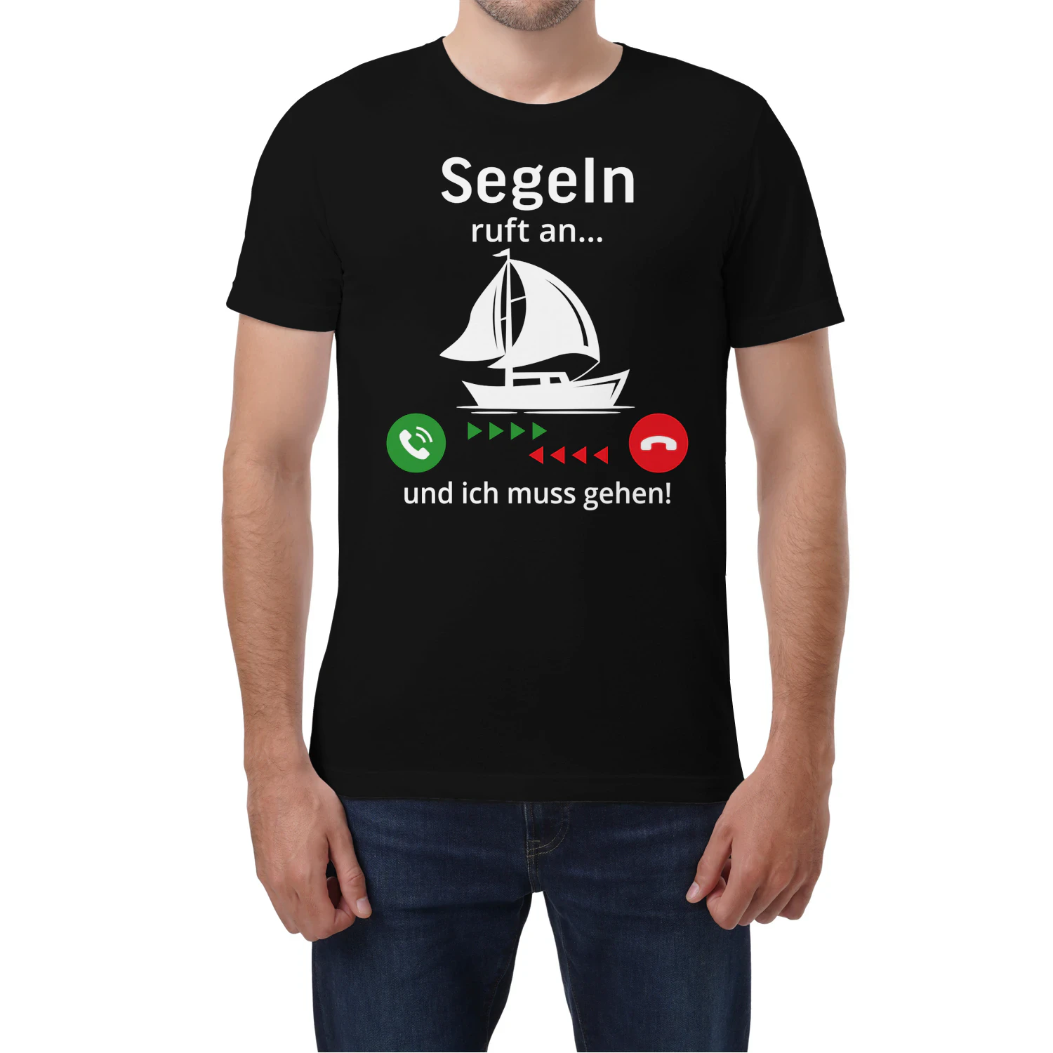 segeln ruft an und ich muss gehen t-shirt segeln 