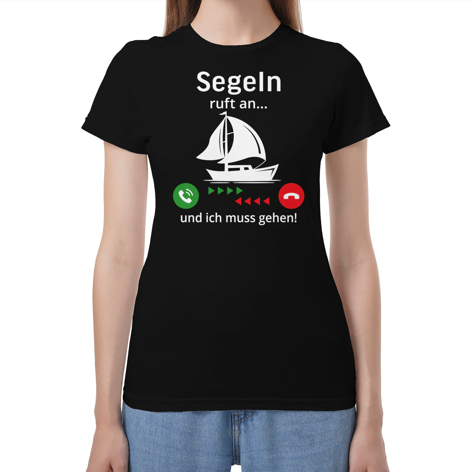 segeln ruft an und ich muss gehen t-shirt segeln 