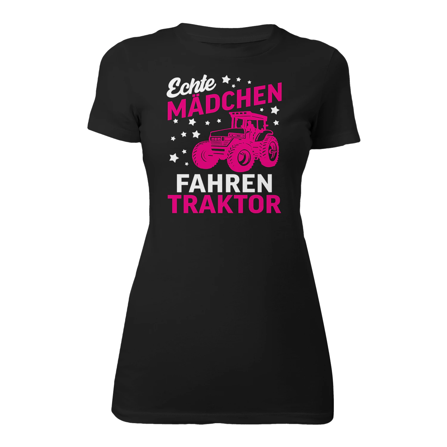 Echte Mädchen Fahren Traktor