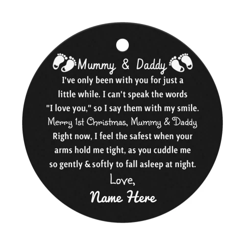 Mummy & Daddy special customizable Ornaments.😍