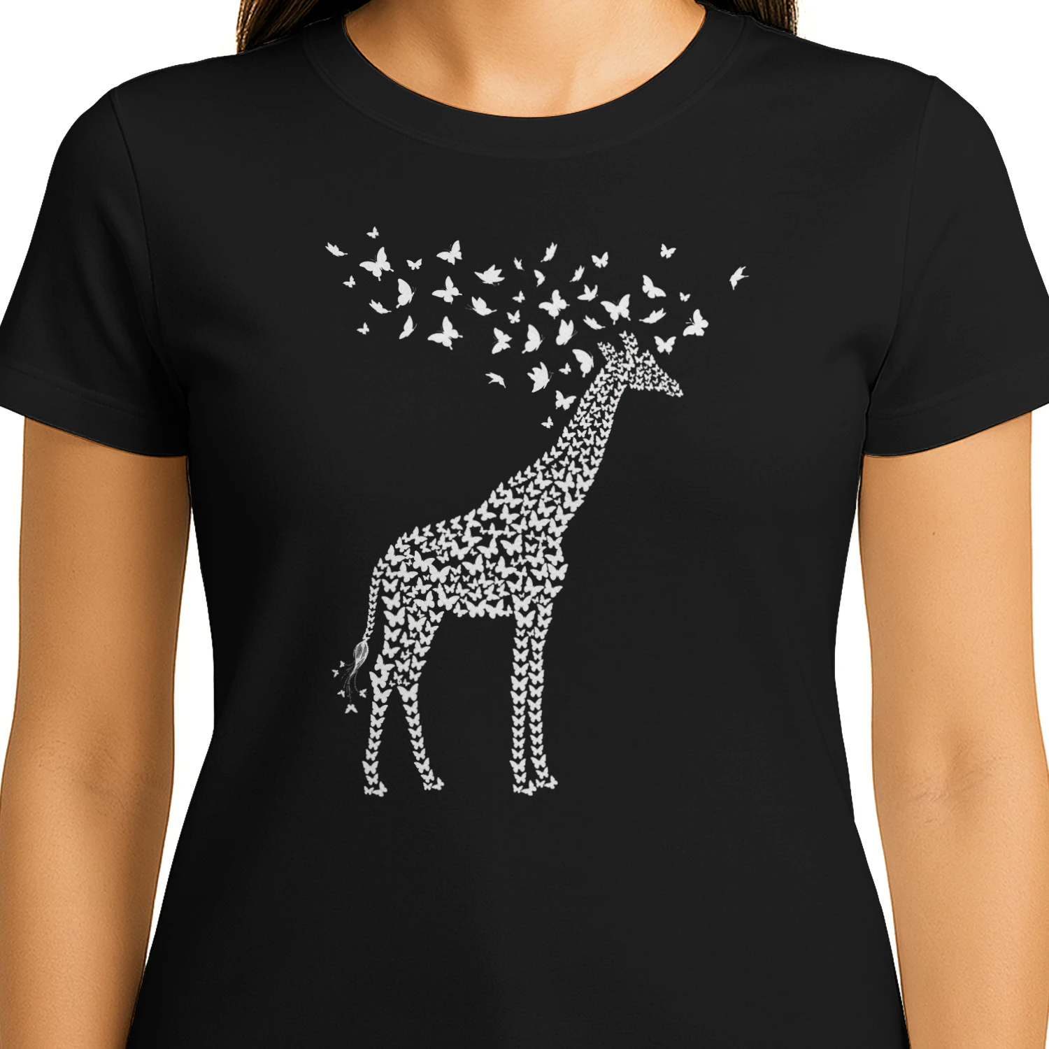 Giraffe Butterfly Silhouette T-Shirt