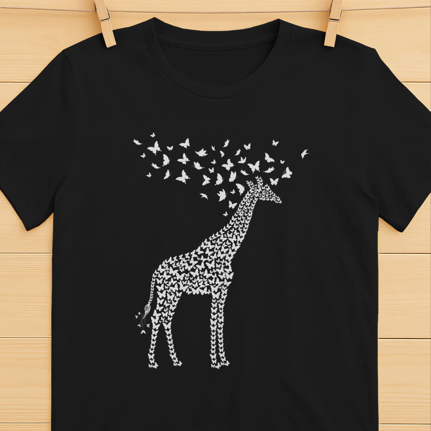 Giraffe Butterfly Silhouette T-Shirt