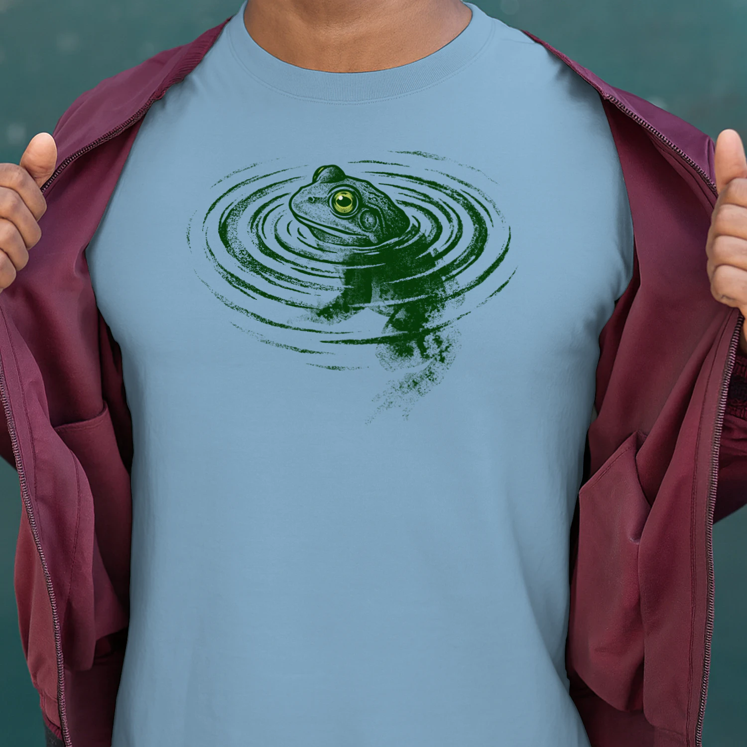 Vintage Frog Water Ripples T-Shirt