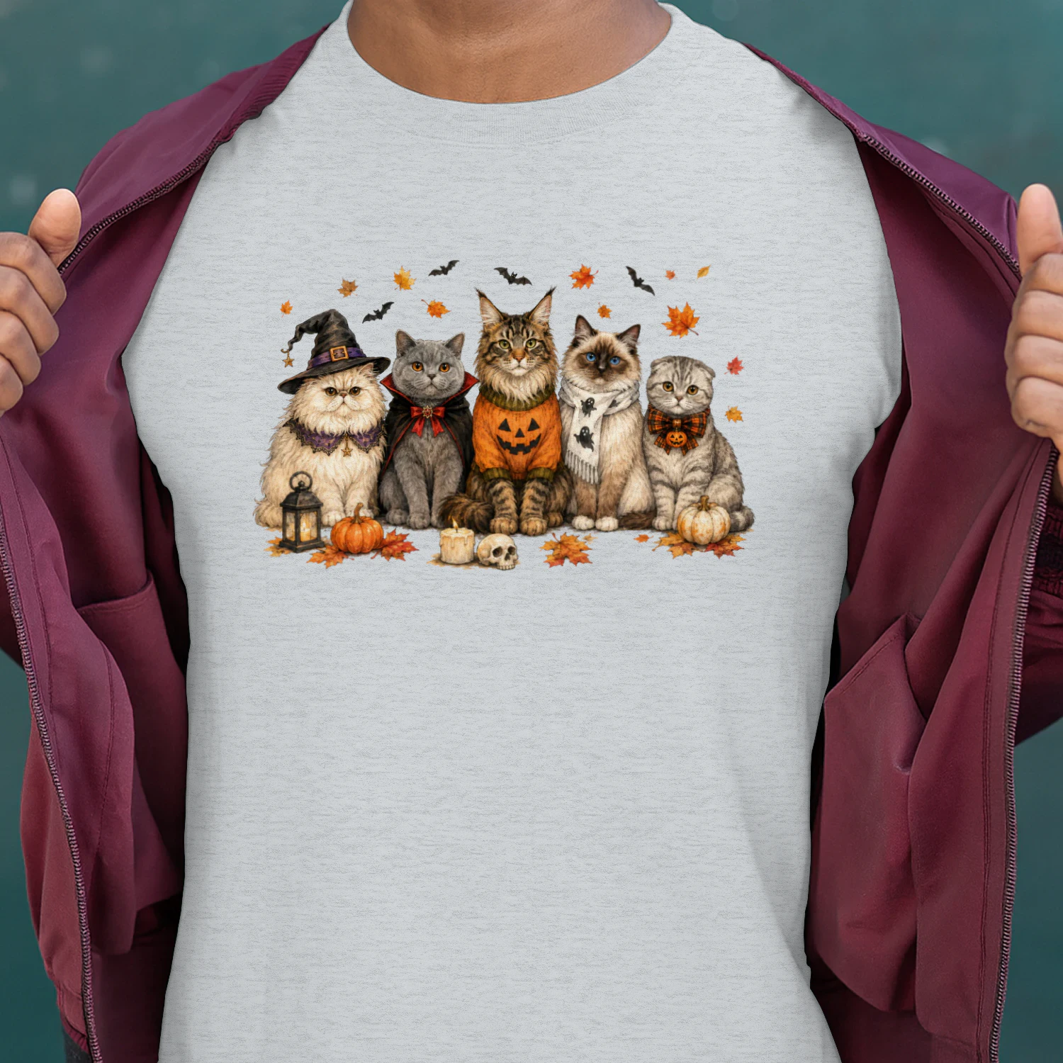 Cat Halloween Fall T-shirts