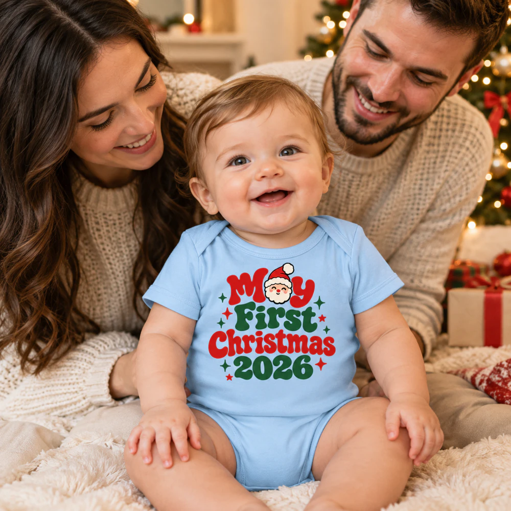 My First Christmas 2026 Baby Bodysuit – Cute Christmas Baby Outfit