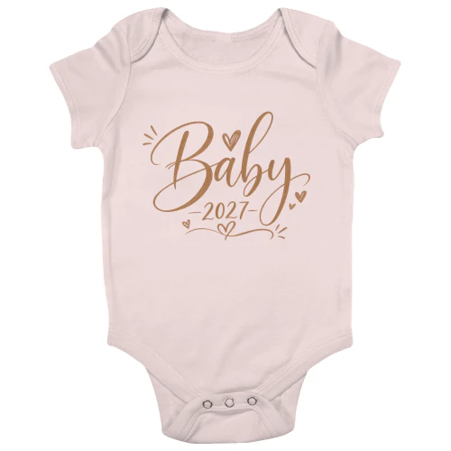 Baby 2027 Gold Cursive Babygrow