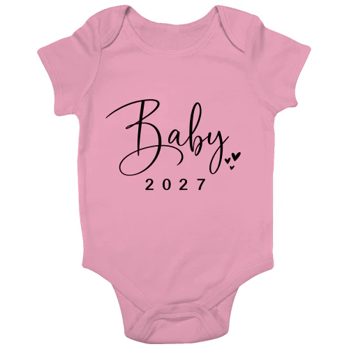 "Baby 2027 Cursive Announcement Bodysuit"