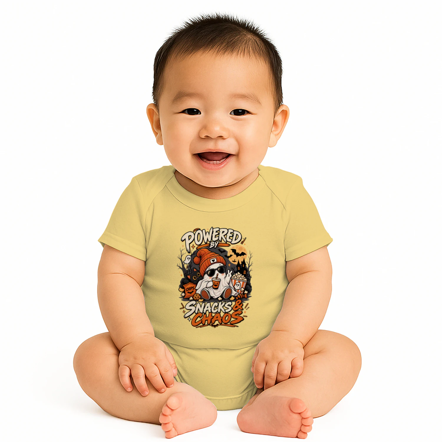 Powered by Snacks Onesie