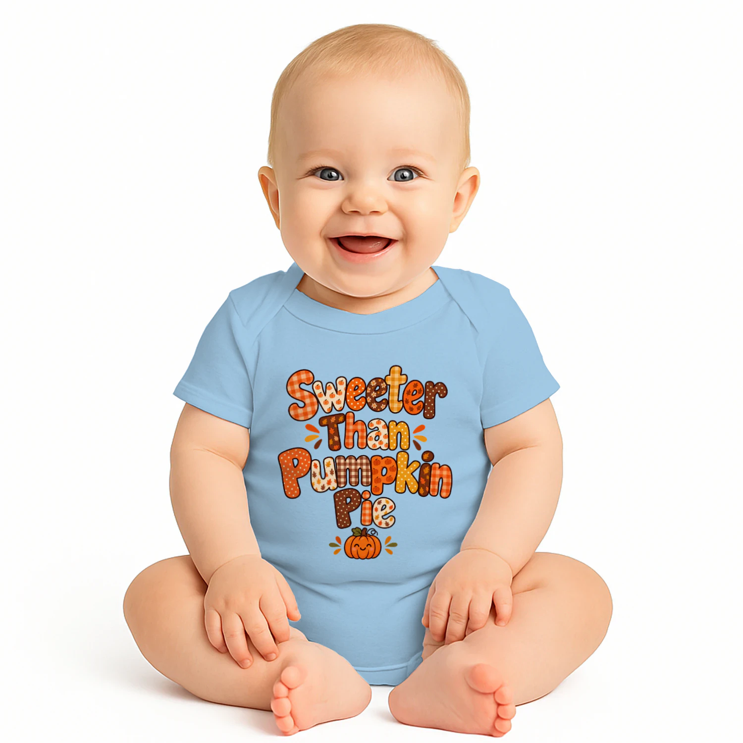 Sweater Weather Pumpkin Pie Baby Bodysuit
