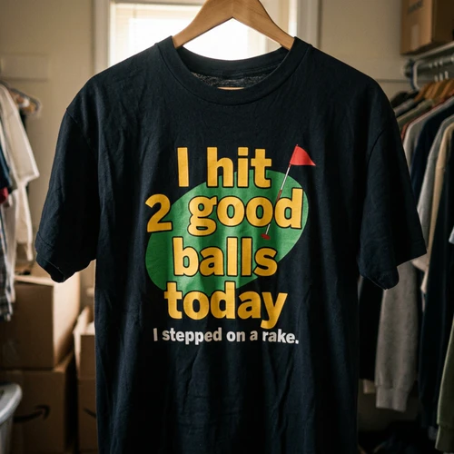 I hit 2 good balls today I steppted on a rake