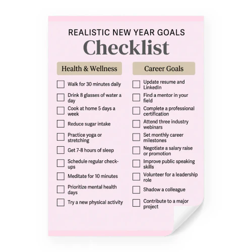 new years 2026 check list