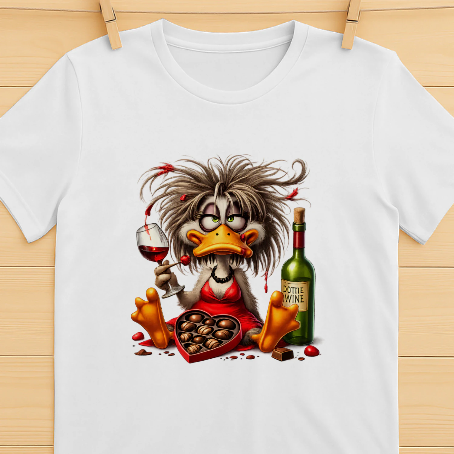 Casual Style Duck Wine Chocolate Pattern