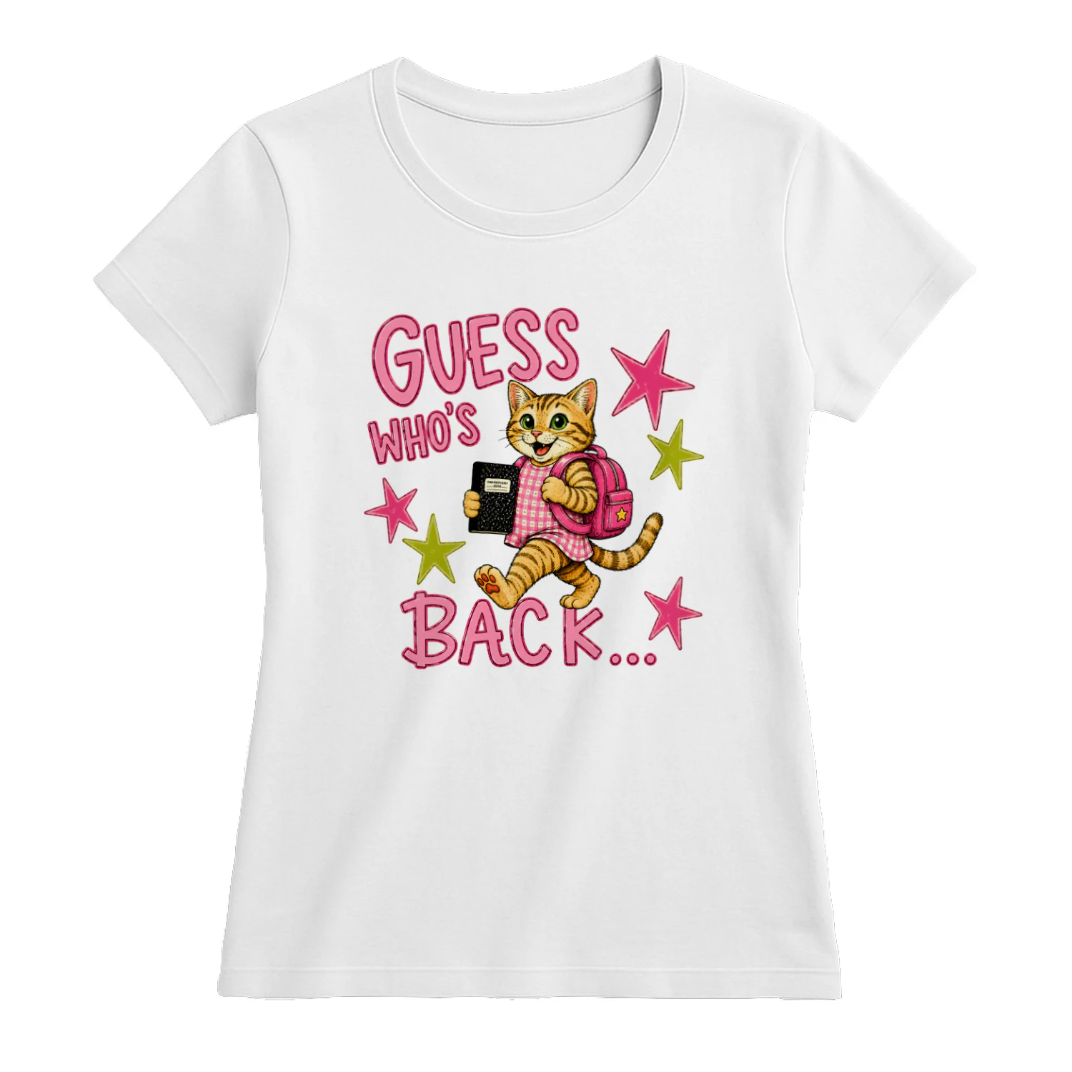 Guess Who's Back Cat Graphic T-Shirt – Cute Back to School Shirt