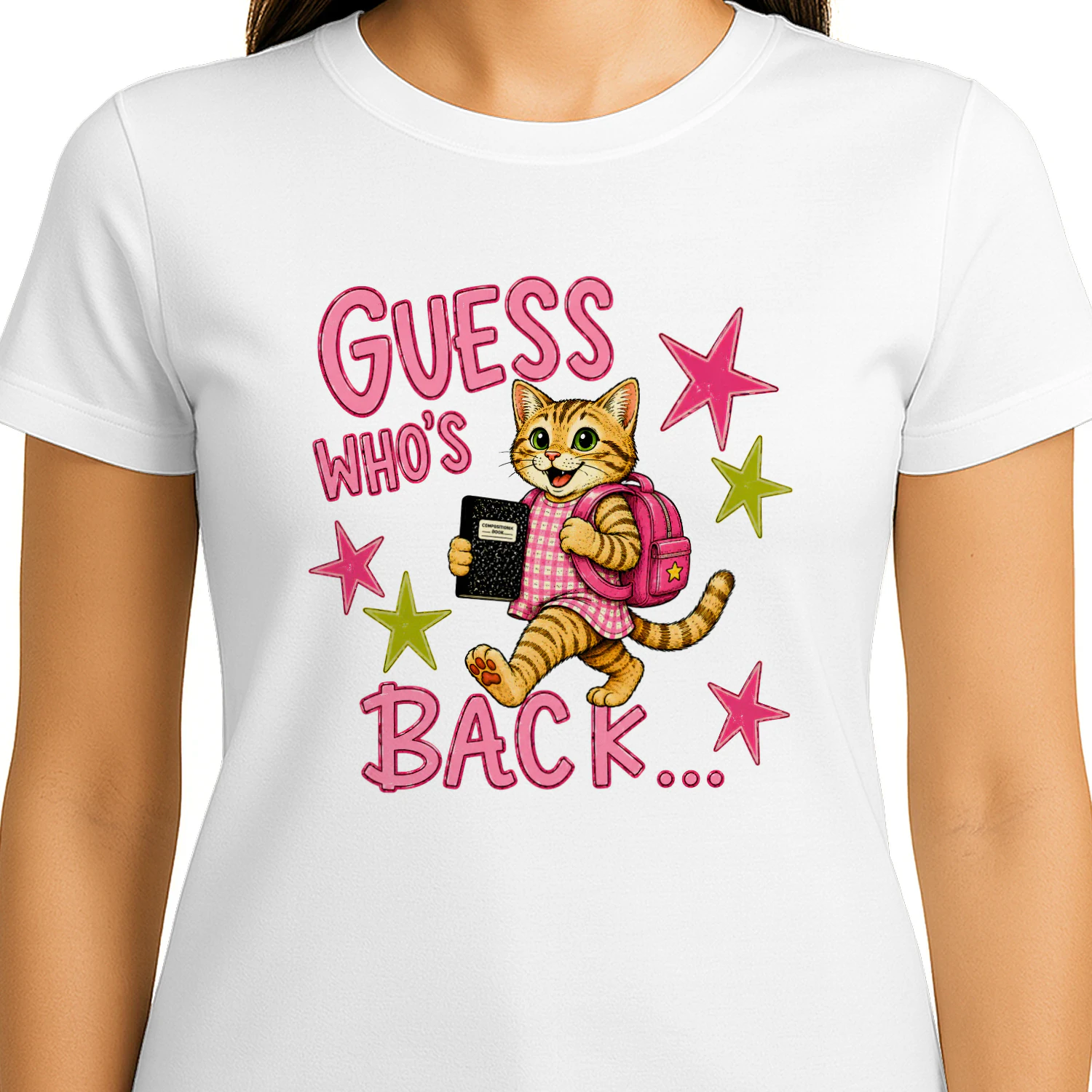 Guess Who's Back Cat Graphic T-Shirt – Cute Back to School Shirt