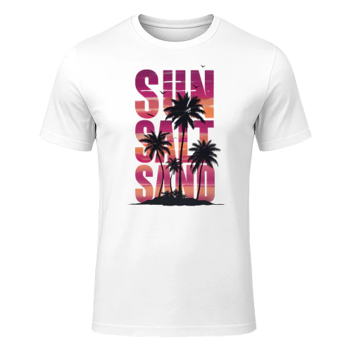 Sun Salt Sand Tropical Beach Graphic T-Shirt