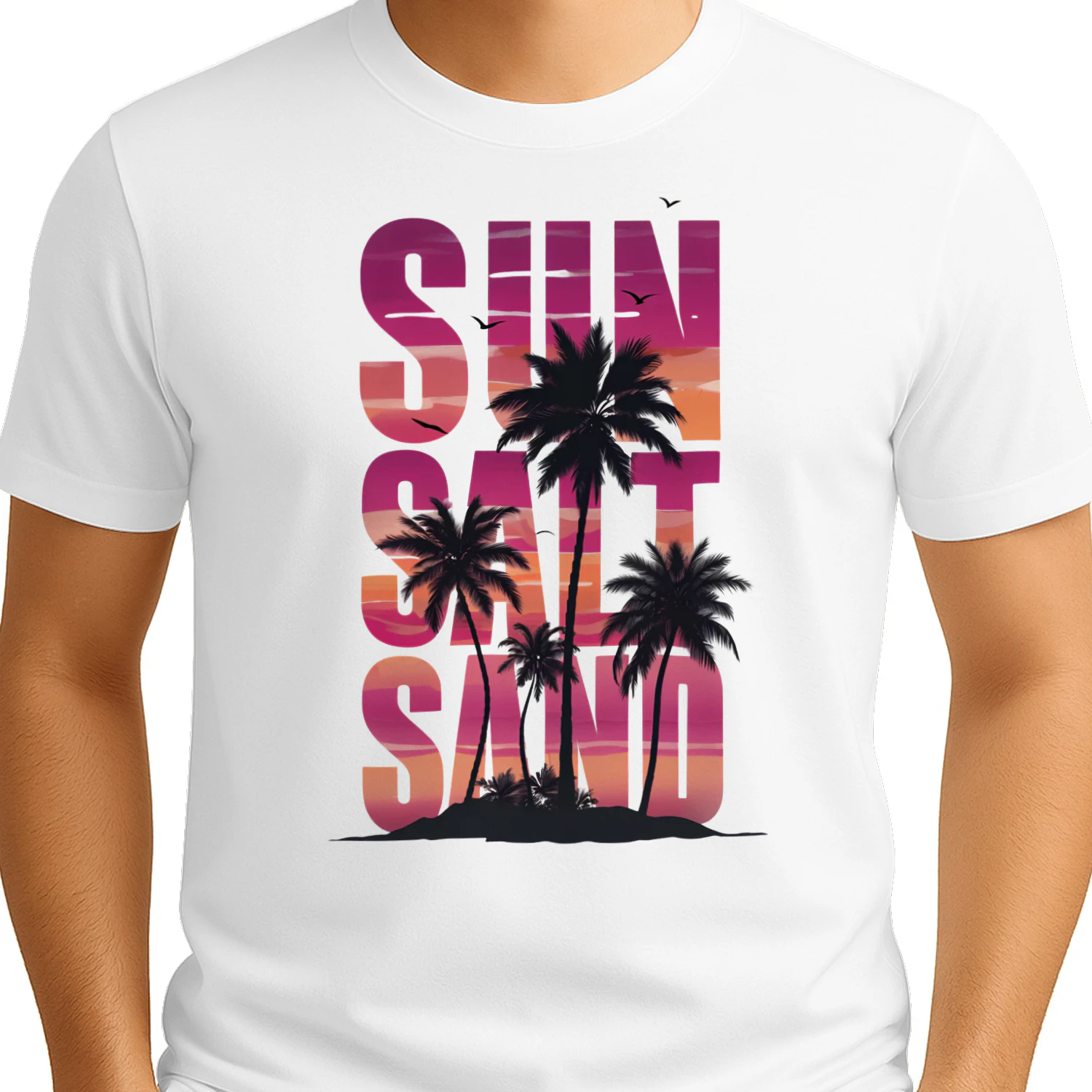 Sun Salt Sand Tropical Beach Graphic T-Shirt