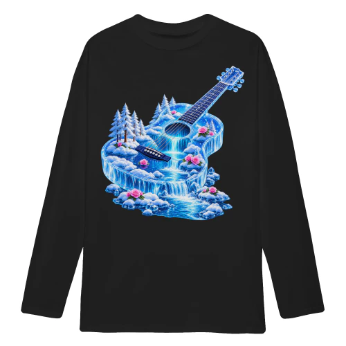 Guitar Snow Iceberg Waterfall