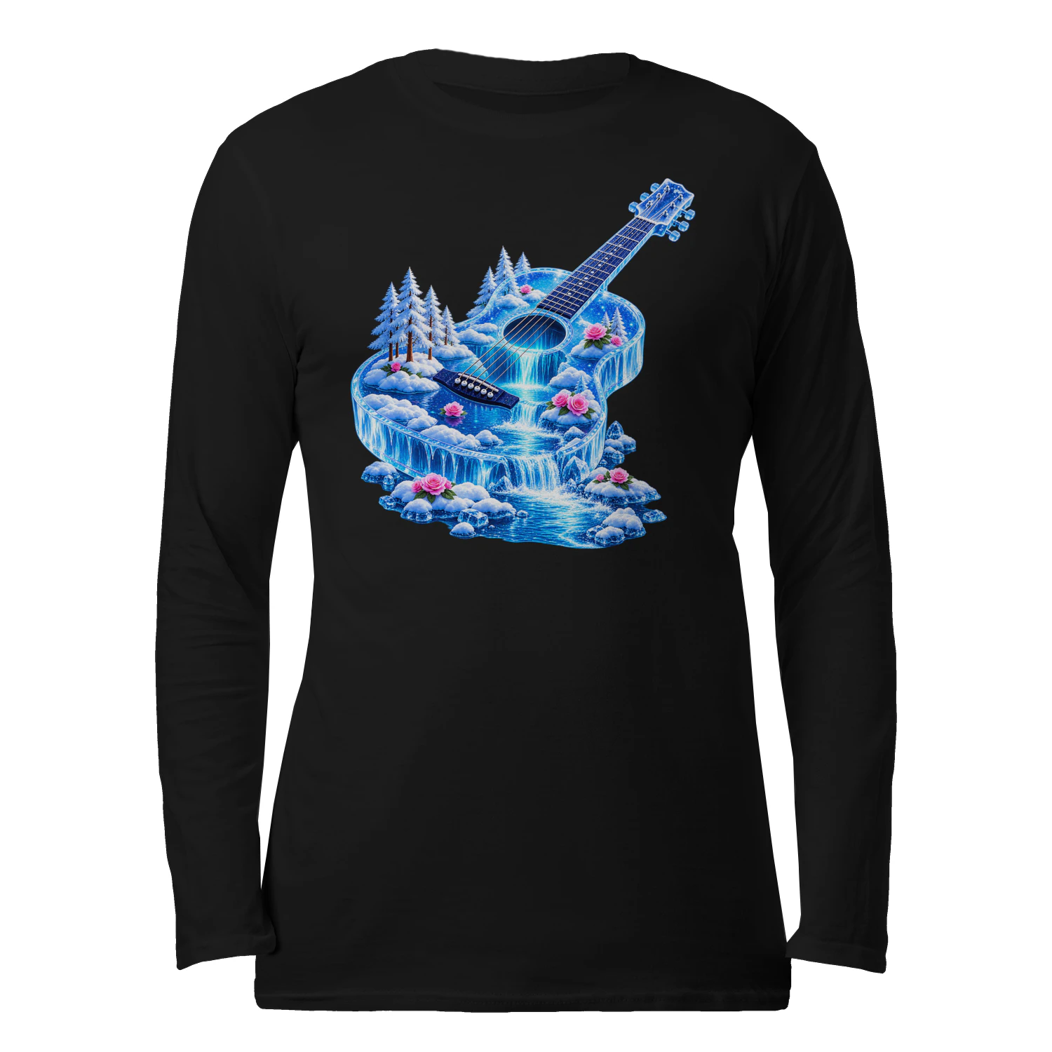 Guitar Snow Iceberg Waterfall