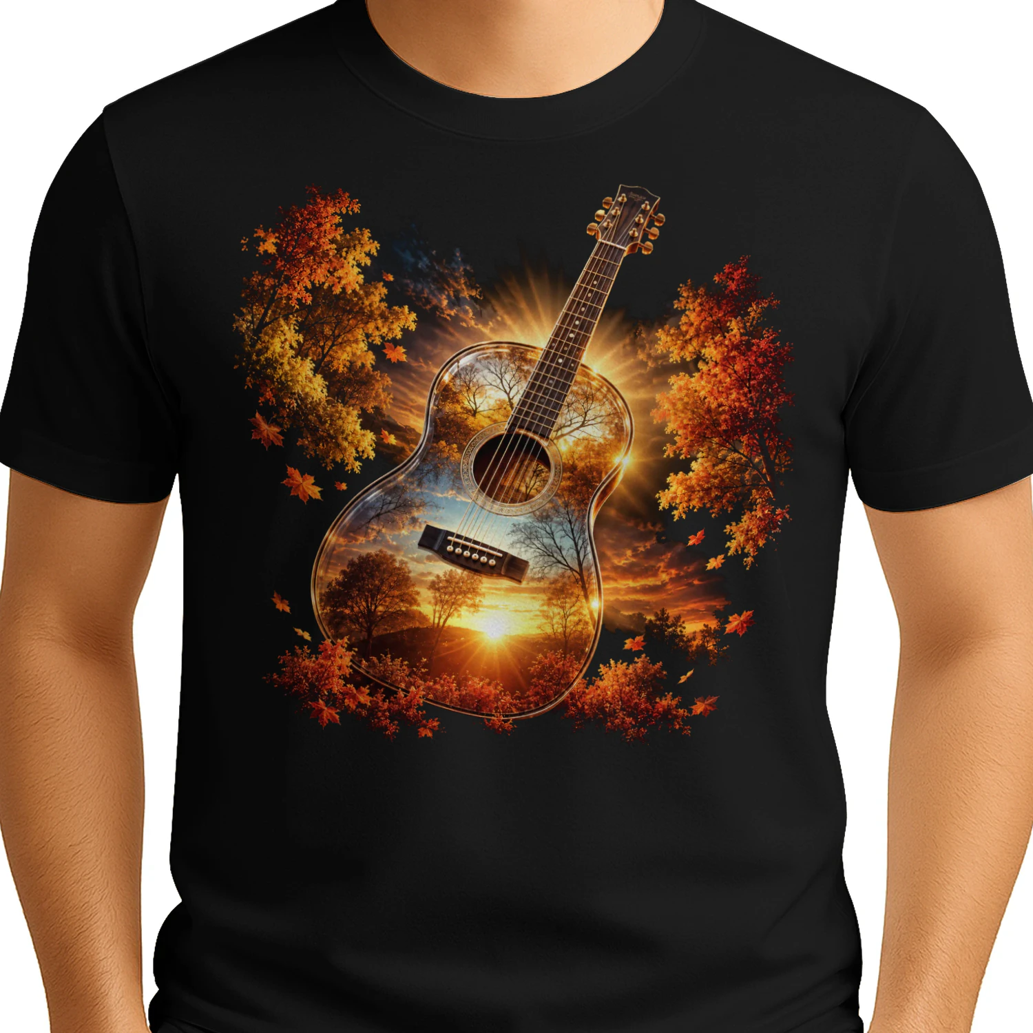 Guitar Autumn Sunset