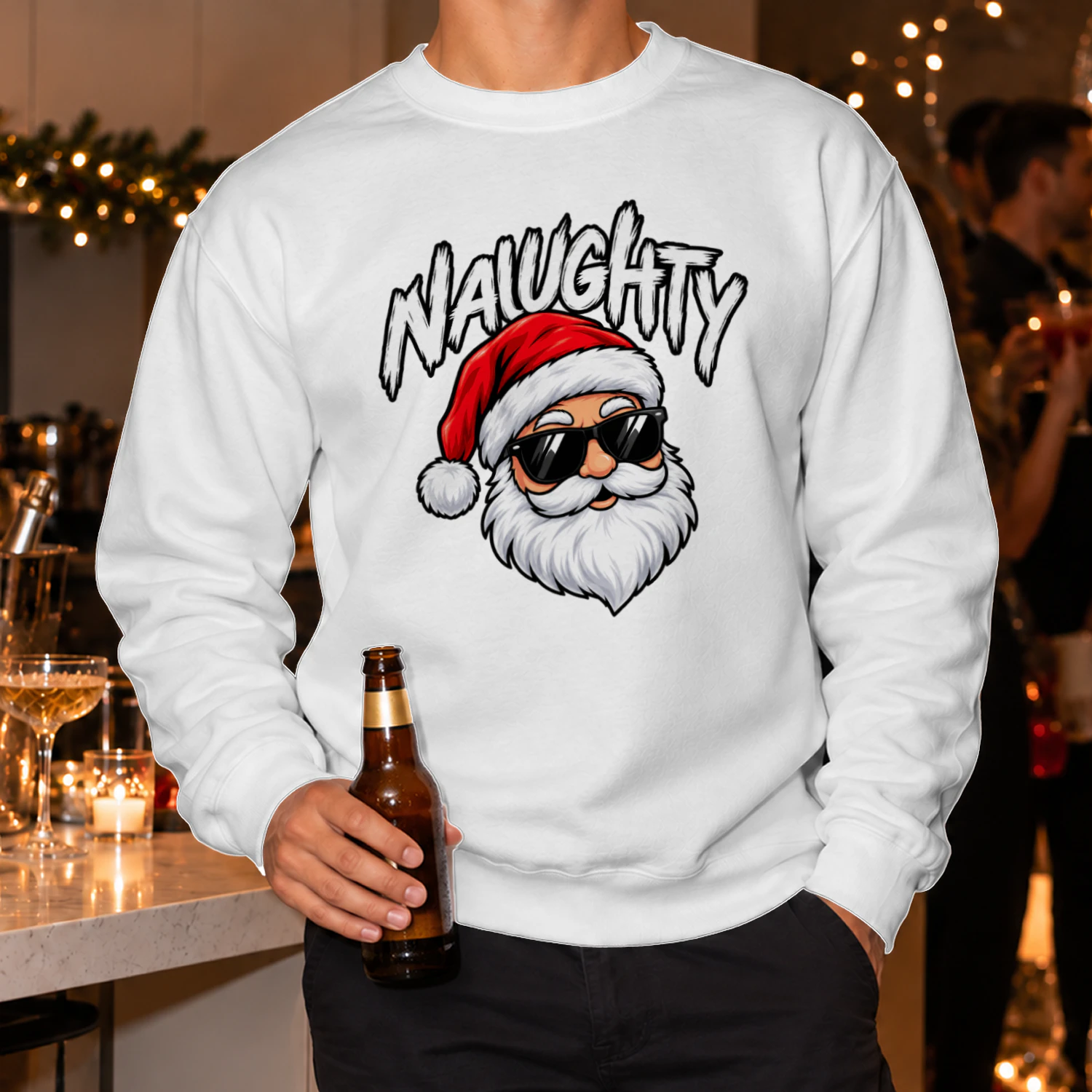 Naughty Santa Christmas sweatshirt