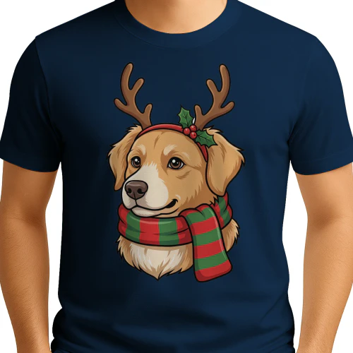Golden Retriever Christmas T-shirt