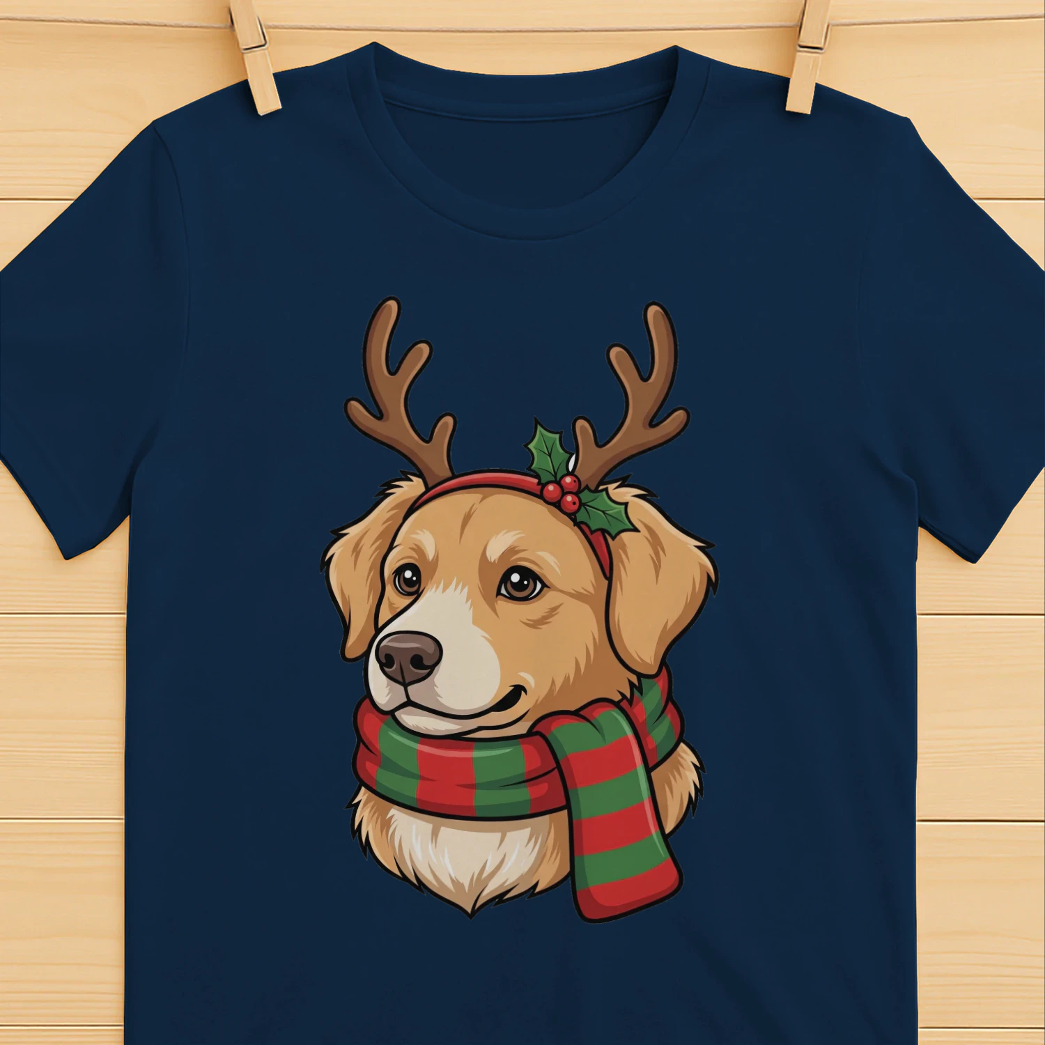 Golden Retriever Christmas T-shirt