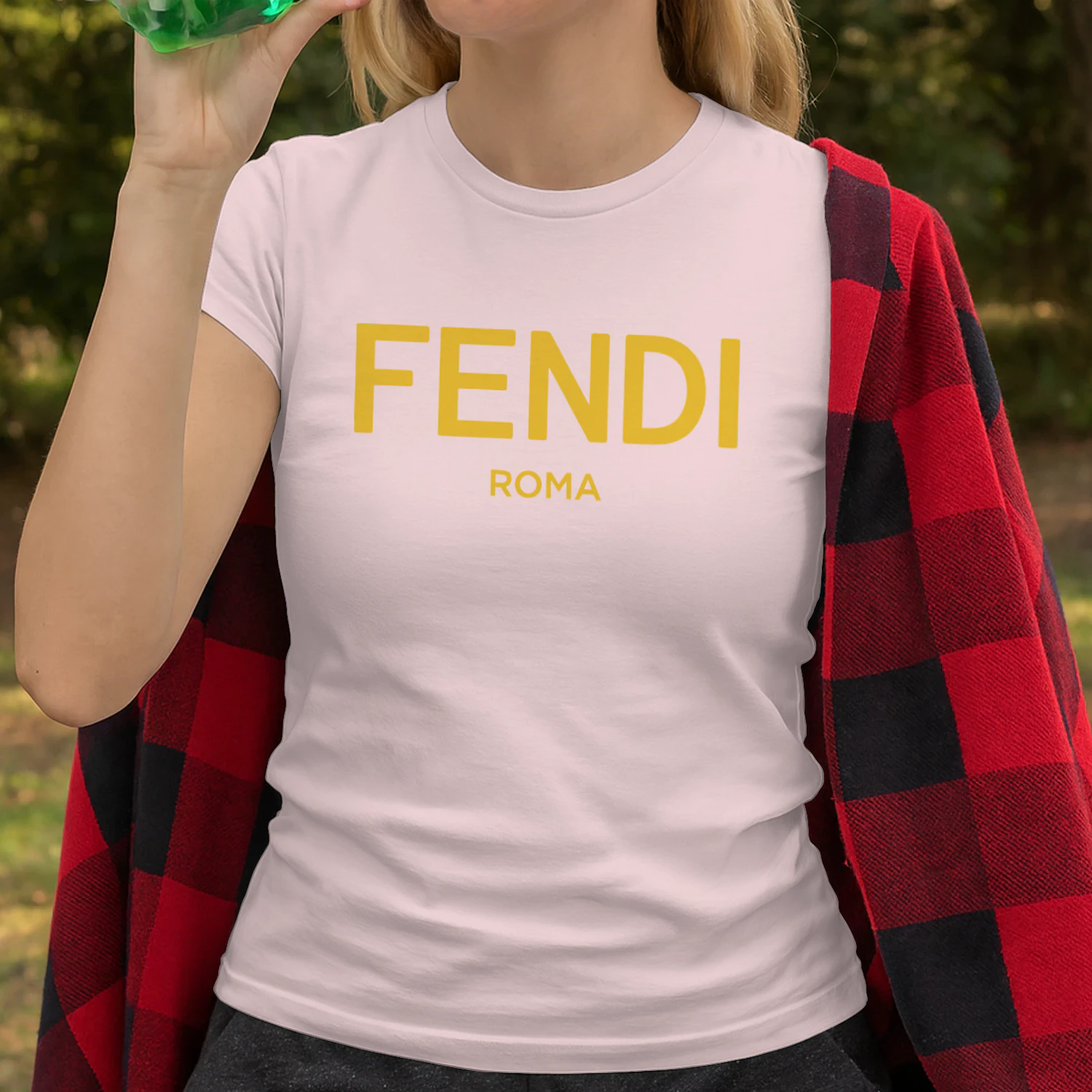 At Home With the Furys Venezuela Fury Wearing Fendi Roma Logo Shirt