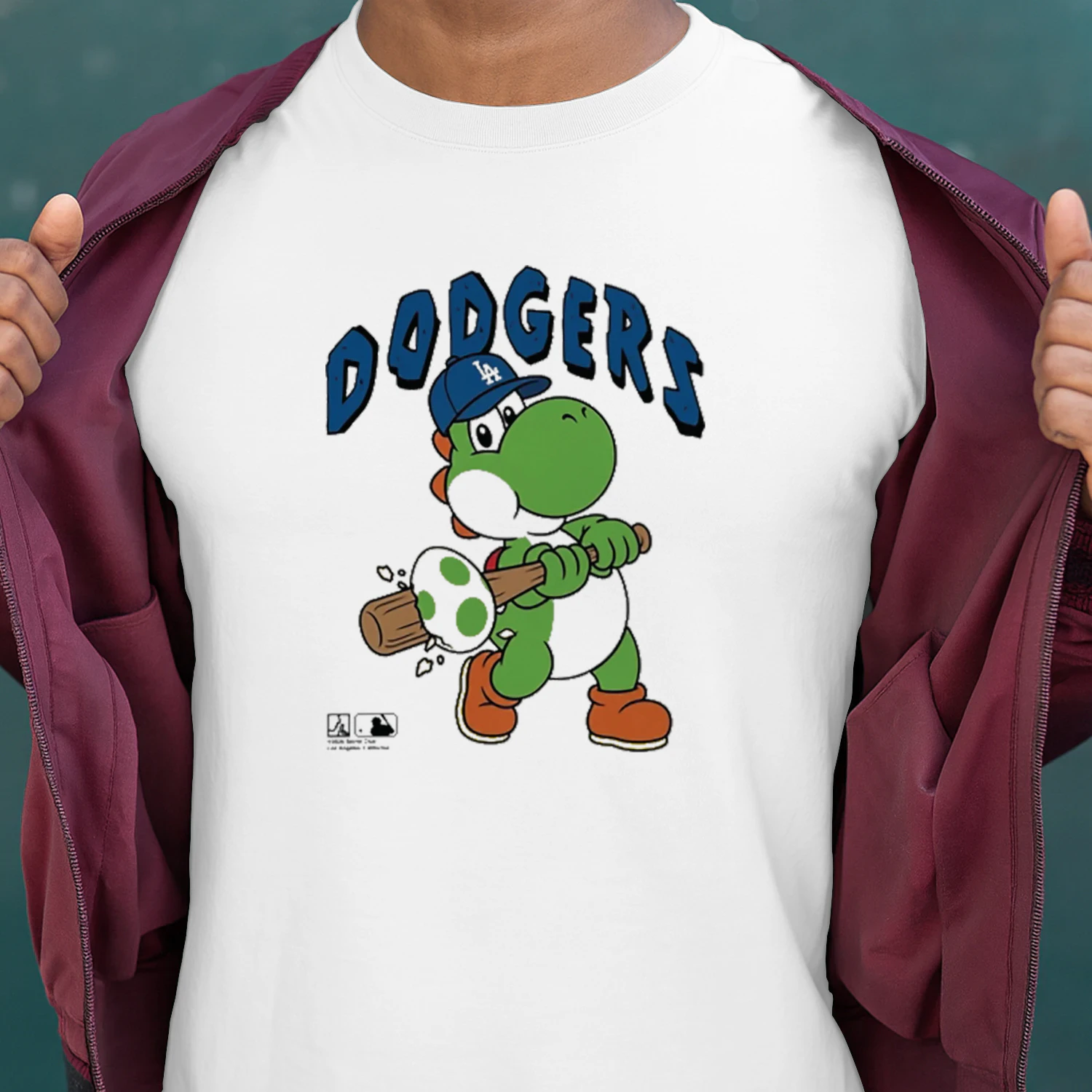 La Dodgers Yoshi Baseball Egg Shirt