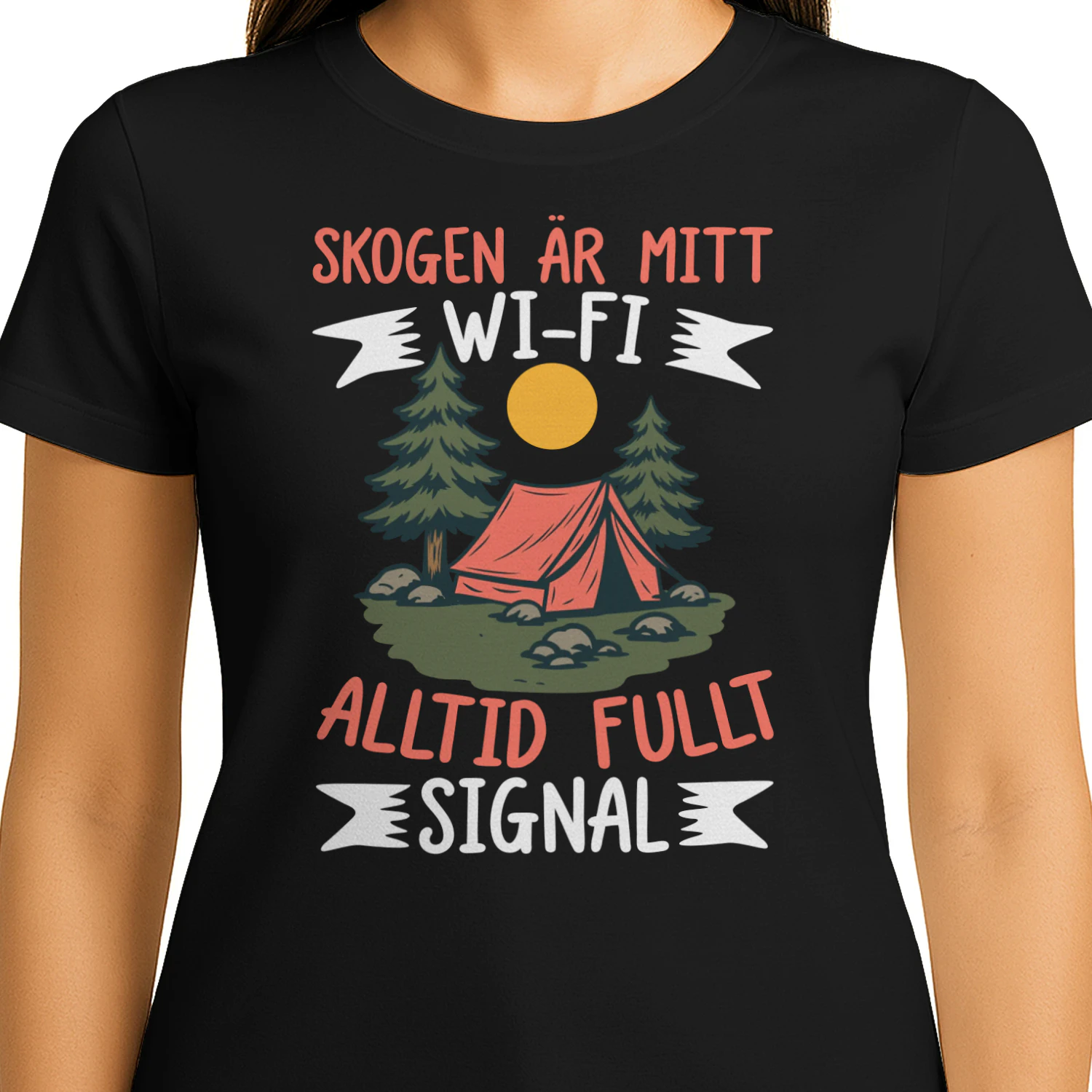 Skogen Är Mitt Wi-Fi – Alltid Fullt Signal T-Shirt