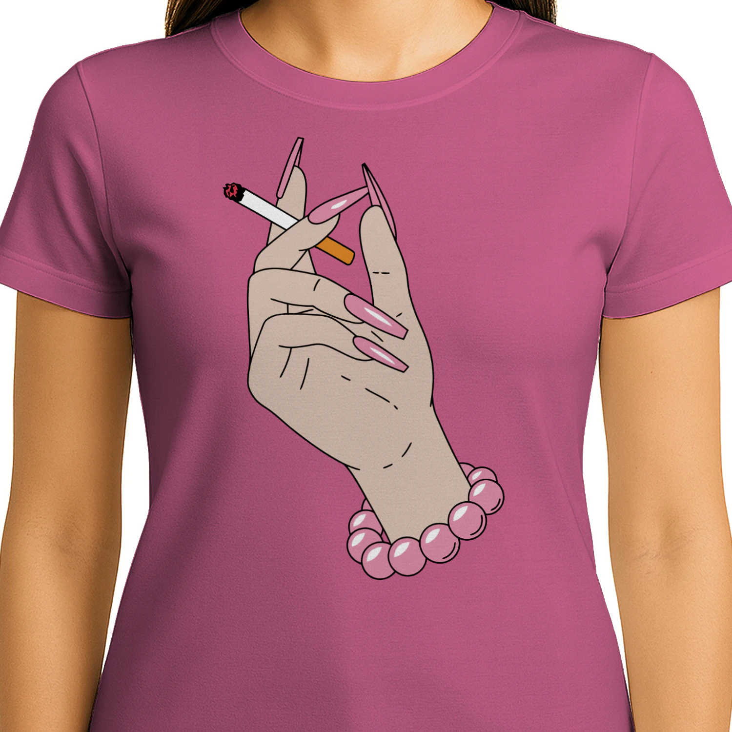Elegant hand med cigarett – stilrent motiv