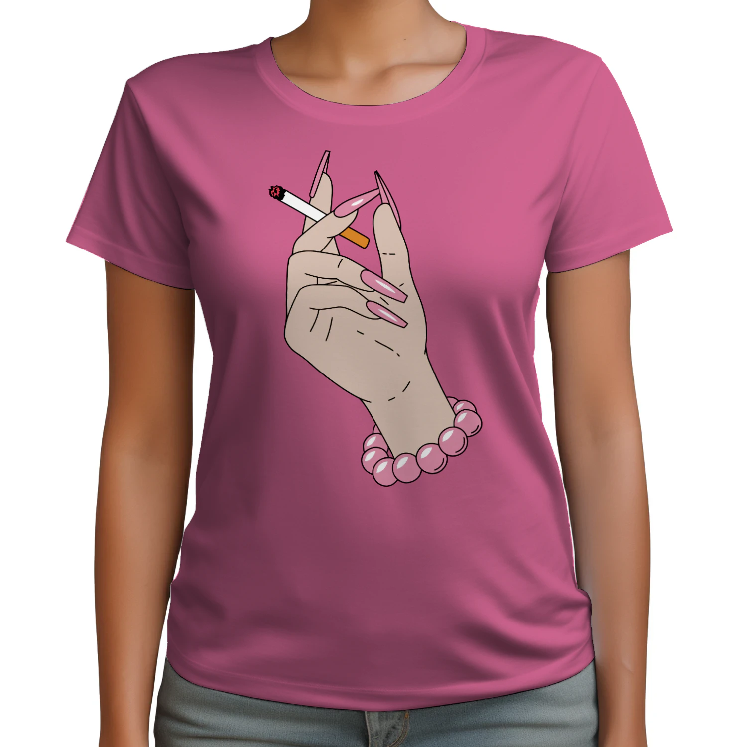 Elegant hand med cigarett – stilrent motiv