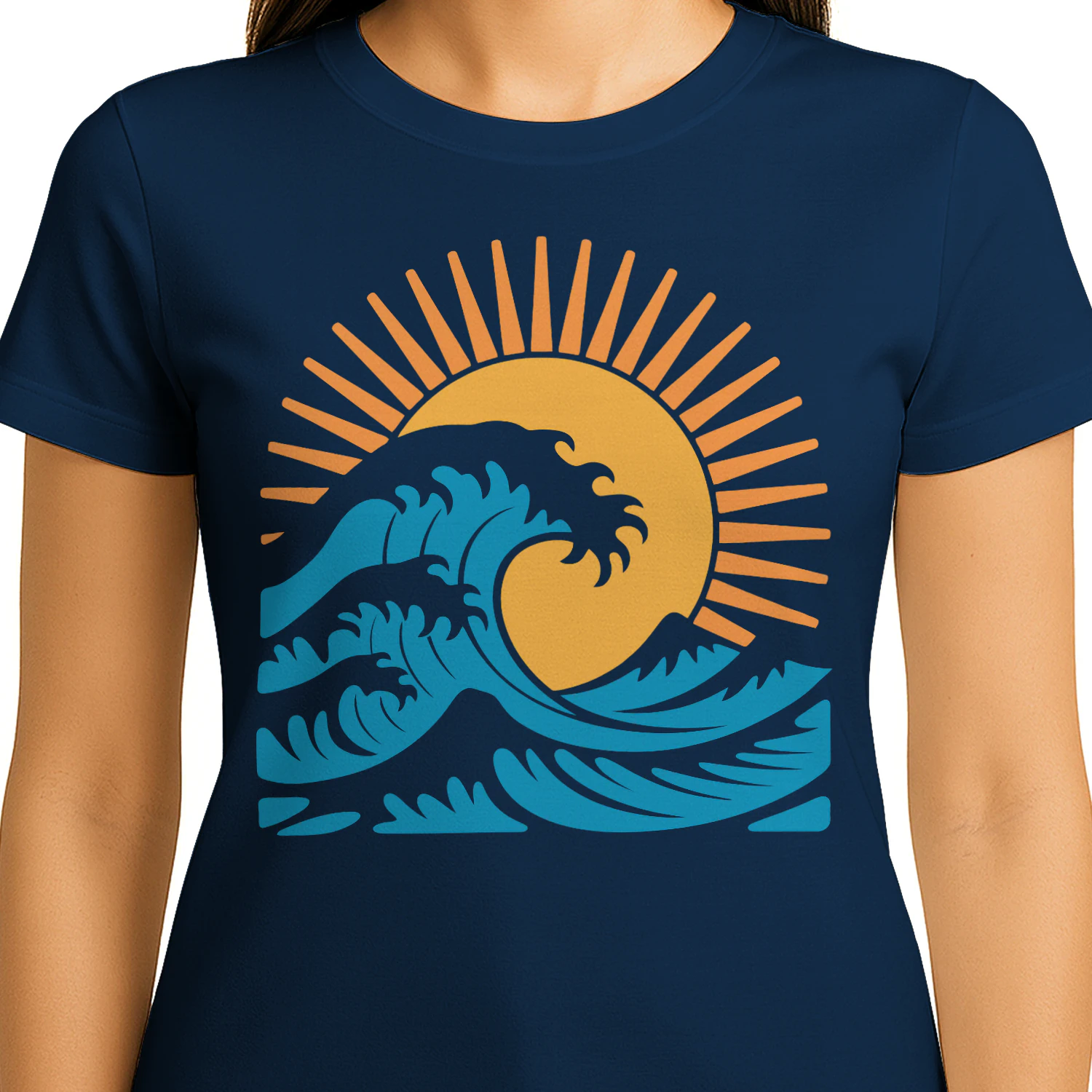 Sol & Havsvåg Design – Retro Strand och Sommar T-Shirt