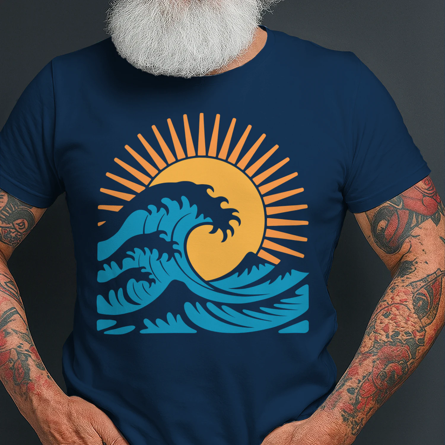 Sol & Havsvåg Design – Retro Strand och Sommar T-Shirt
