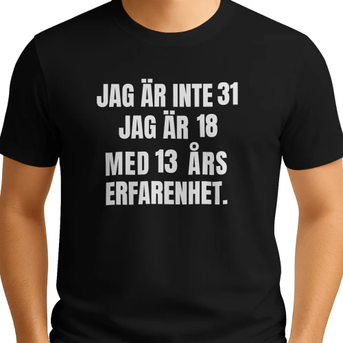 Personlig Pensionär T-shirt – Anpassa Ålder & Erfarenhet
