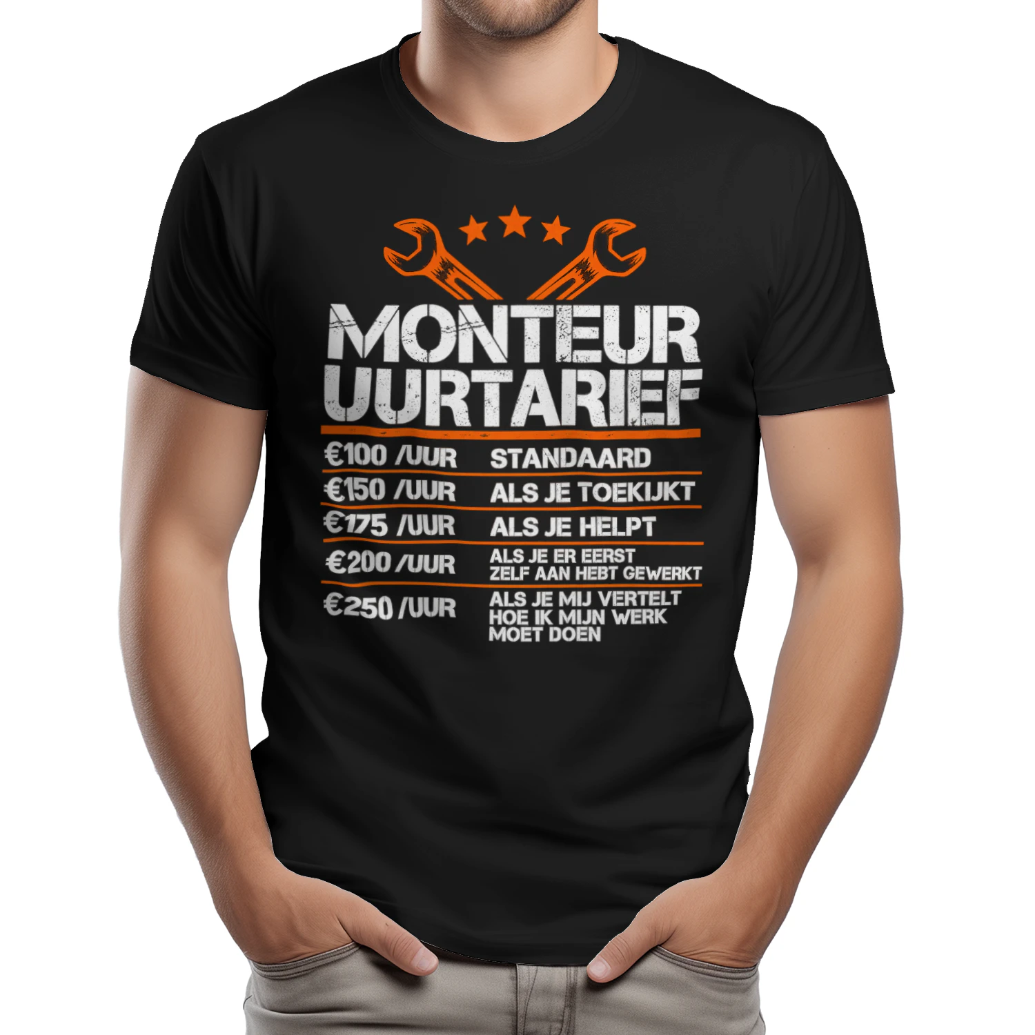 Monteur Uurtarief – Grappig T-shirt